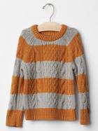 Gap Stripe Cable Sweater. - Amber Wave
