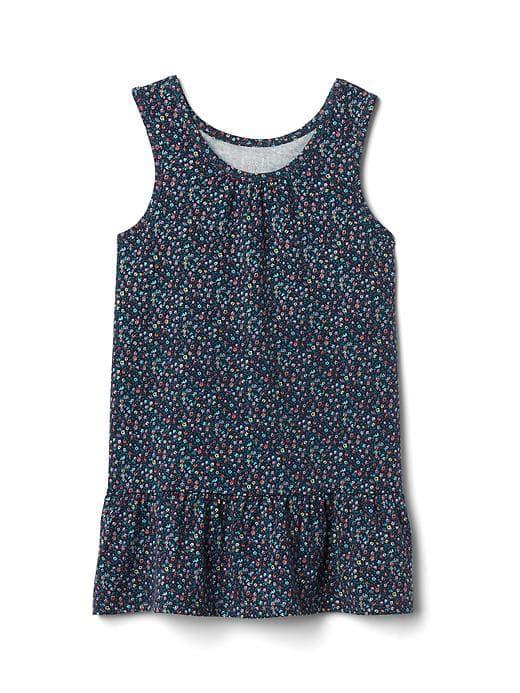 Gap Women Print Peplum Tank - Navy Floral