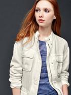 Gap Women Linen Relaxed Utility Jacket - New Off White