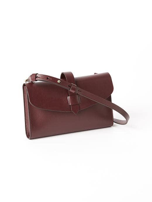 Gap Women Faux Leather Envelope Crossbody Bag - Wine