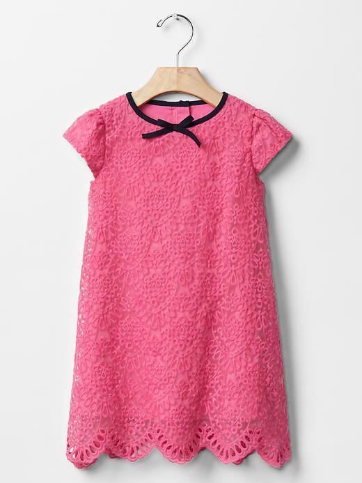 Gap Ribbon Crochet Shift Dress - Pink 243