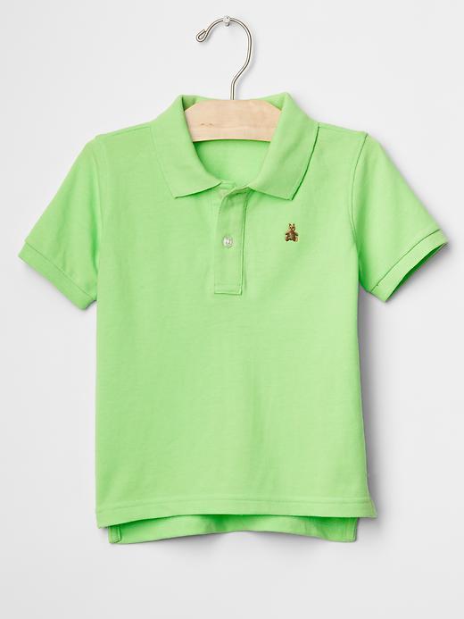 Gap Neon Pique Polo - Neon Lime Green