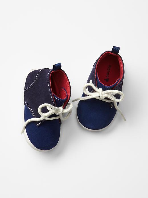 Gap Suede Lace Up High Top - Blue Track