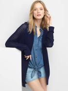 Gap Women Open Front Hoodie Cardigan - Dark Night