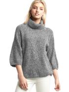 Gap Women Raglan Turtleneck Sweater - Charcoal Heather