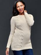 Gap Plaited Cable Sweater Pullover - Soft Ivory