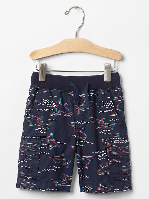 Gap 3d Shark Cargo Shorts - Dark Night