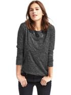 Gap Women Amour Studded Graphic Long Sleeve Tee - Charcoal