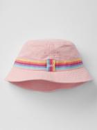 Gap Rainbow Stripe Bucket Hat - Icy Pink