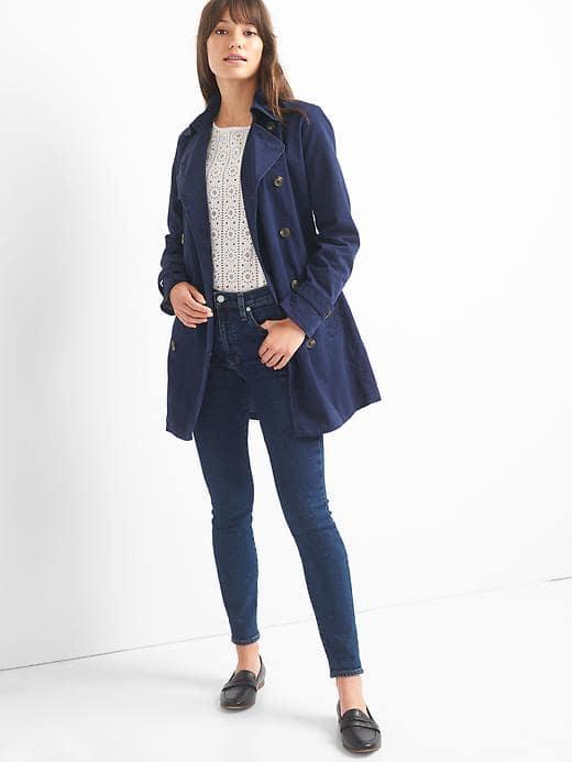 Gap Women Classic Trench Coat - Dark Night