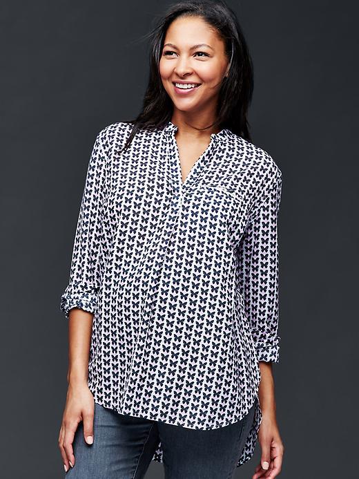 Gap Drapey Butterfly Shirt - Blue Print