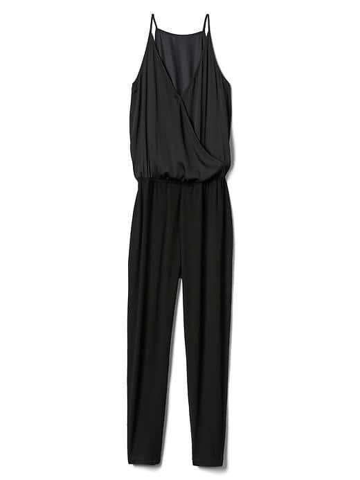Gap Women Wrap Jumpsuit - Black