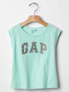 Gap Geometric Logo Graphic Tee - Shore Blue