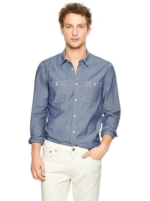 Gap Selvedge Chambray Shirt - Medium Chambray