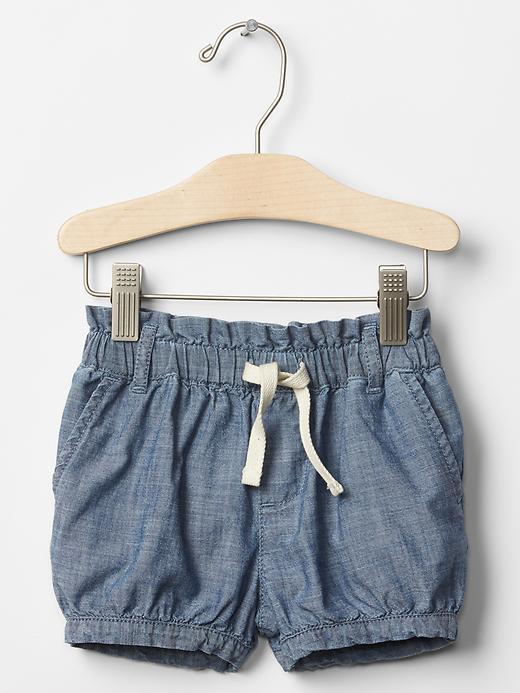 Gap 1969 Chambray Bubble Shorts - Denim