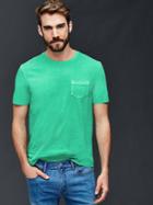Gap Men Vintage Wash T Shirt - Lush Green
