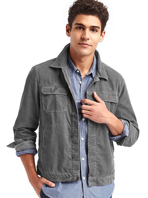 Gap Men Corduroy Jacket - Medium Grey