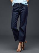 Gap Women Original 1969 Wide Leg Crop Jeans - Rinsed Denim