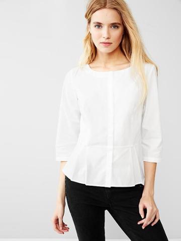 Gap Women Peplum Shirt - White