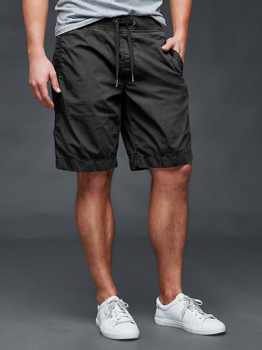 Gap Men Paperweight Jogger Shorts 10 - Moonless Night