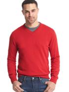 Gap Men Cotton V Neck Sweater - Flame
