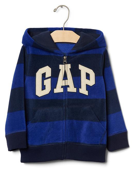 Gap Pro Fleece Logo Stripe Hoodie - Elysian Blue
