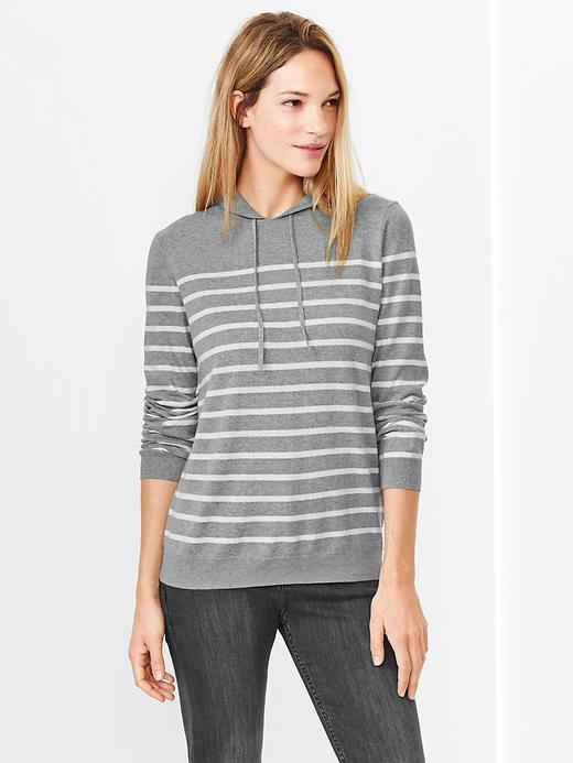 Gap Stripe Hoodie - Gray Stripe