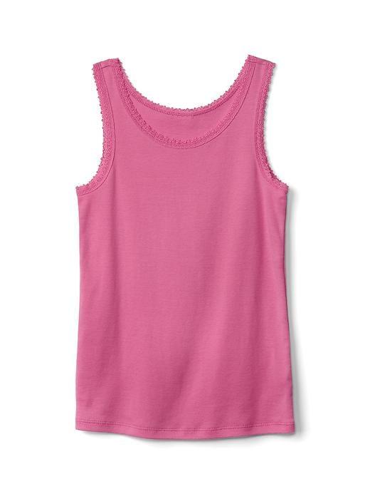 Gap Lace Trim Tank - Pixie Dust Pink