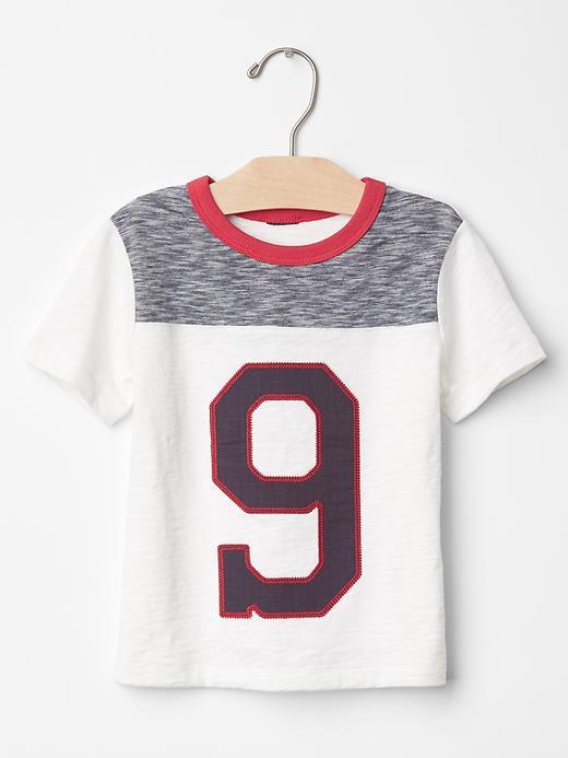 Gap Varsity Colorblock Tee - New Off White