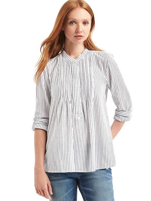 Gap Women Pintuck Popover - White Stripe