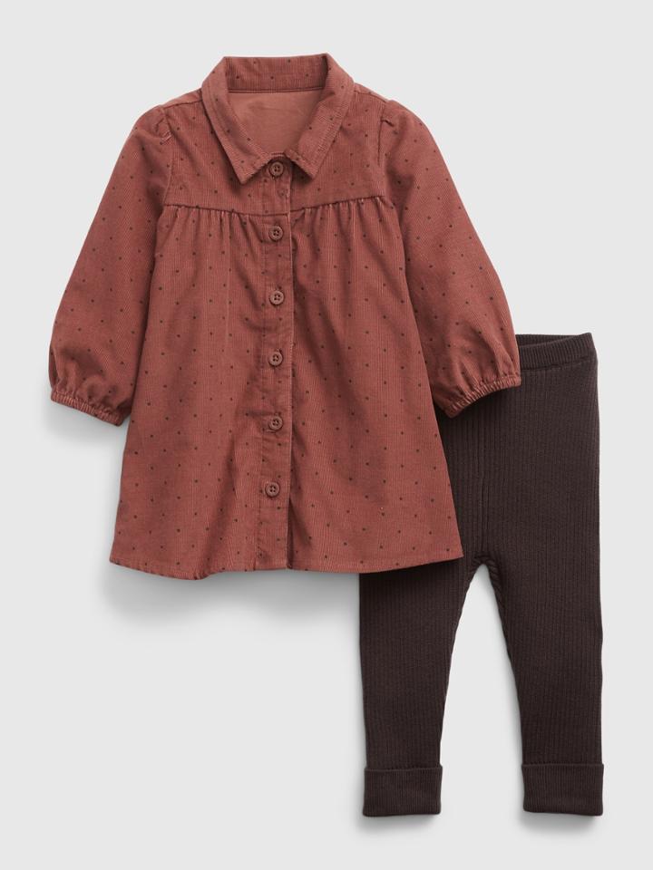 Baby Corduroy Shirtdress Set