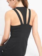 Gap Women Medium Impact Double Layer Shelf Tank - Black