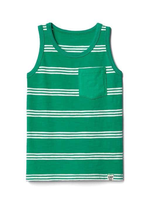 Gap Triple Stripe Slub Tank - Deluxe Green