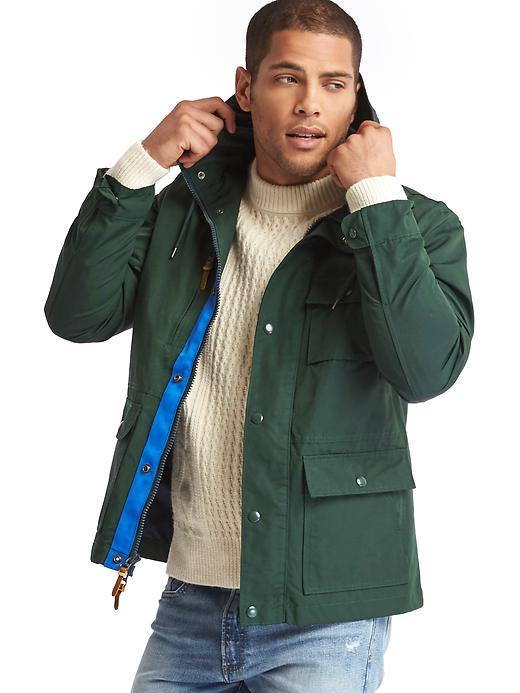 Gap Men Hooded Parka - Dark Emerald