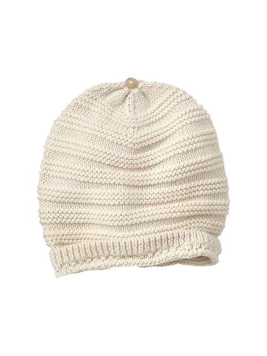 Gap Striped Garter Stitch Hat - French Vanilla