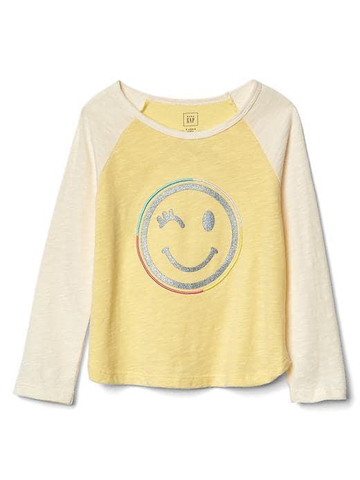 Gap Embellished Graphic Baseball Tee - Havana Yellow