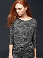 Gap Marled Longsleeve Top - True Black