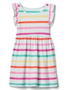 Gap Print Flutter Dress - Multi Stripe