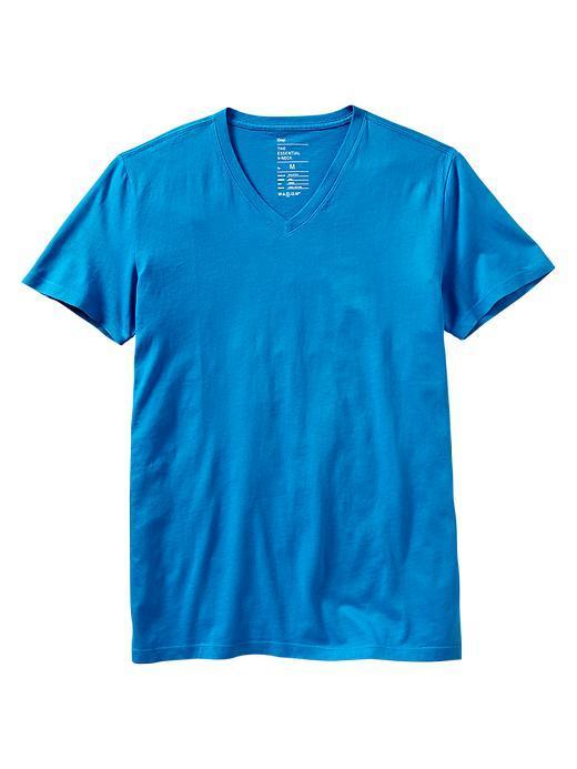 Gap Essential V Neck T - Mercury Blue