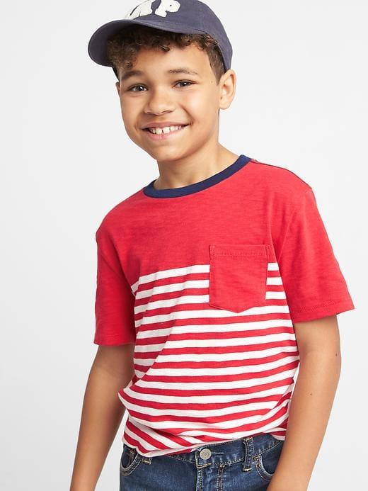 Gap Short Sleeve Stripe Tee - Pepper Red