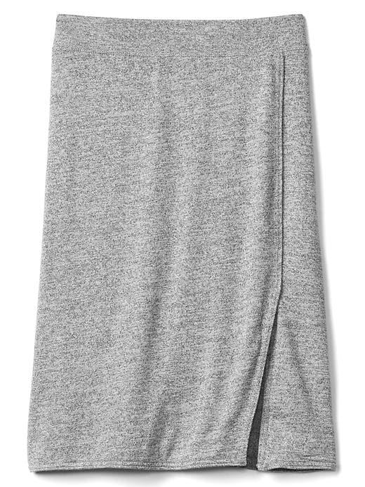 Gap Women Softspun Knit Pencil Skirt - Light Grey Marle