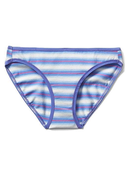 Gap Women Stretch Cotton Low Rise Bikini - Breezy Stripe Blue
