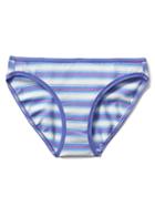 Gap Women Stretch Cotton Low Rise Bikini - Breezy Stripe Blue