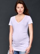 Gap Women Pure Body Short Sleeve V Neck Tee - Oxford Purple