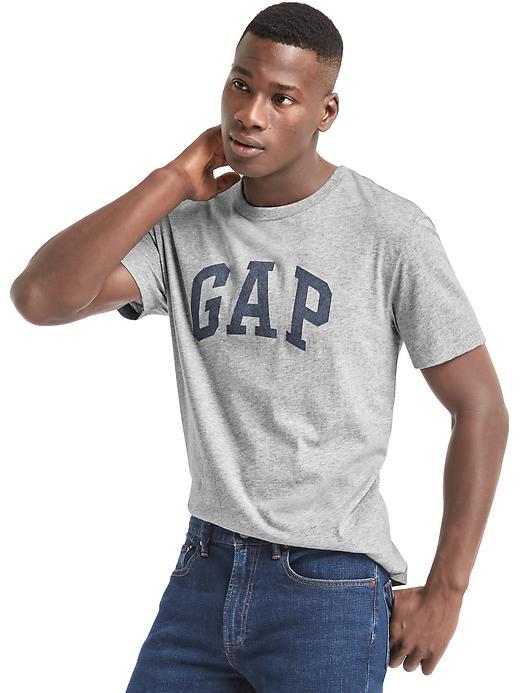 Gap Men Chambray Logo Tee - New Heather Grey