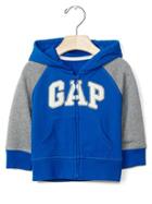 Gap Logo Raglan Zip Hoodie - Blue Streak