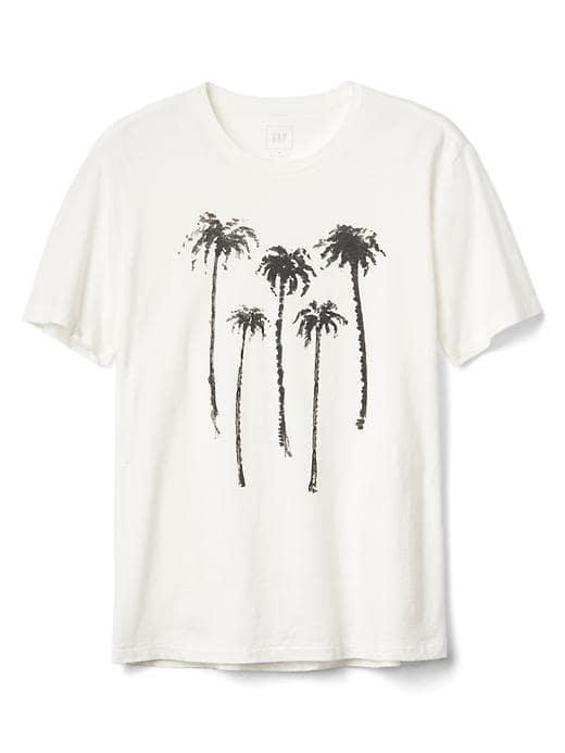 Gap Men Palm Short Sleeve Tee - New Off White