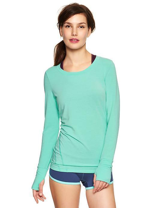 Gap Gapfit Breathe Long Sleeve T - Aqua Tide