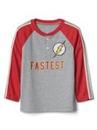 Gap Babygap &#124 Dc Superhero Athletic Henley - Pure Red