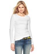 Gap Essential Long Sleeve Crewneck T - Optic White